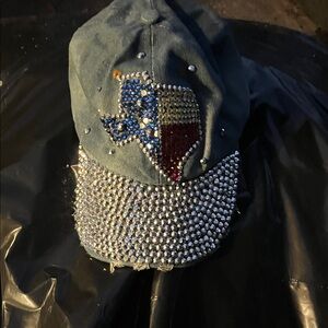 Rhinestone Texas Cap